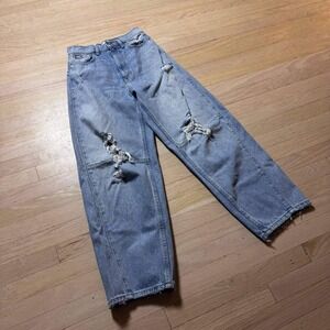 BDG High-Rise Extreme Baggy Jeans Light Wash Blue Size 25 Urban Outfitter